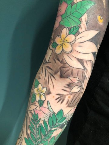 Anerkennungspreis Minerva Födermayr Tattoo Dschungel Sleeve